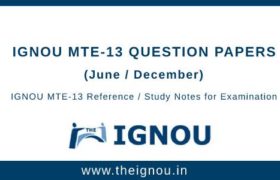 IGNOU MTE-13 Question Papers