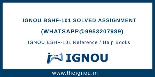 bshf 101 ignou assignment