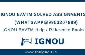 BAVTM Ignou Assignment